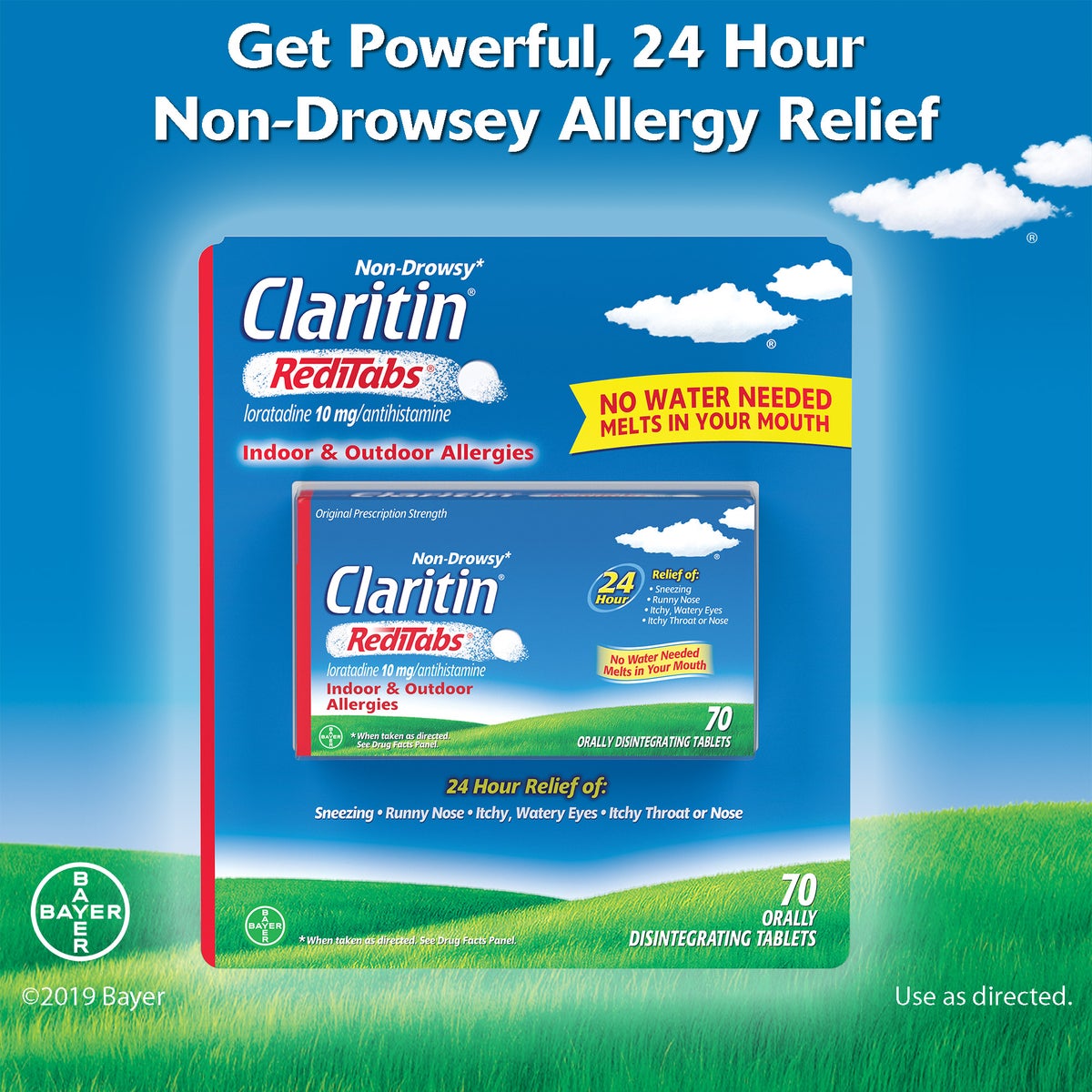 Claritin RediTabs 10 mg 24 Hour Non-Drowsy, 70 Disintegrating Tablets