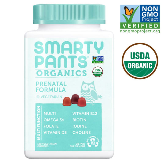 SmartyPants USDA Organic Prenatal Formula, 180 Adult Gummies