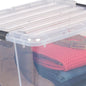 IRIS 45QT Clear Storage Bin with Buckles, 6-pack