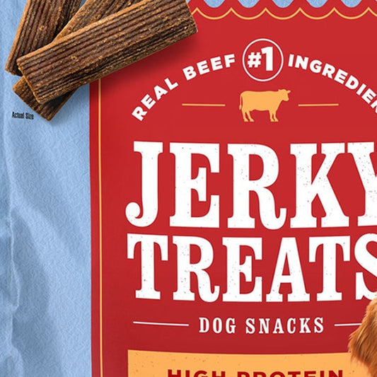 Jerky Treats American Beef Dog Snacks 60 oz, 2-count