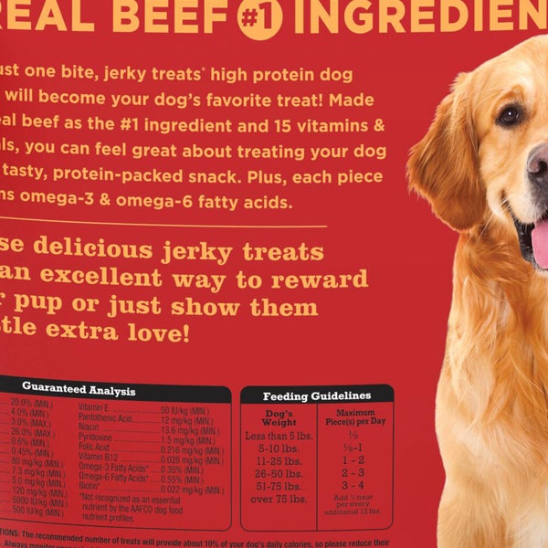 Jerky Treats American Beef Dog Snacks 60 oz, 2-count