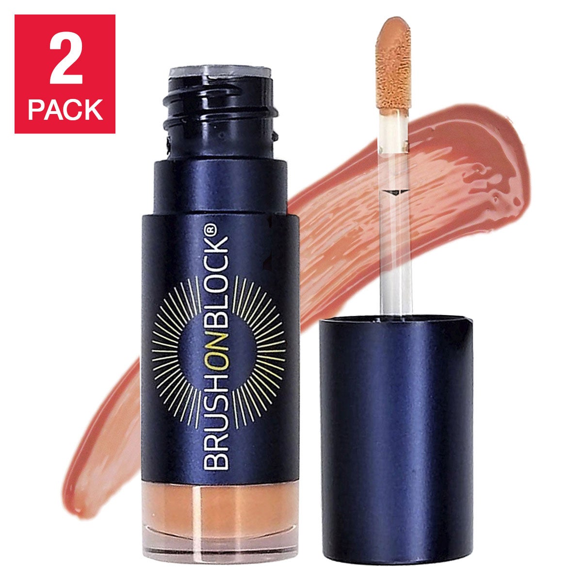 Brush On Block Sun Shine SPF 30 Protective Lip Oil - Nude Tint, 0.2 oz, 2-pack