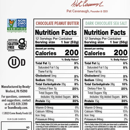 Ready Protein Bar, Chocolate Peanut Butter and Sea Salt, 24-count, 2 pack