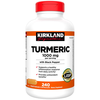 Kirkland Signature Turmeric 1000 mg, 240 Capsules
