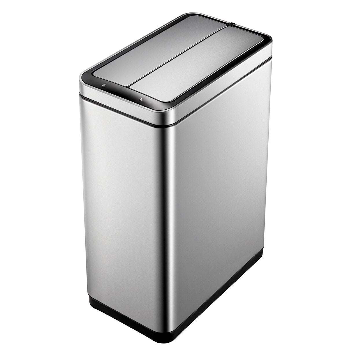 Deluxe Phantom 45 Liter Stainless Steel Dual Wing Motion Sensor Trash Can