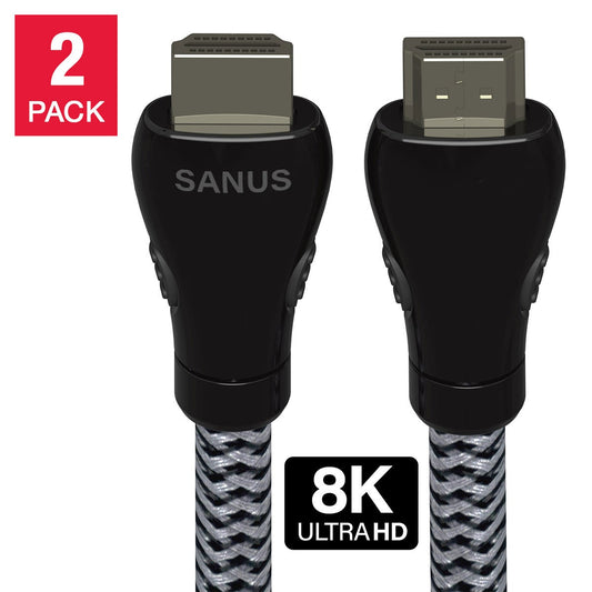 SANUS Preferred 3 Meter 8K Ultra High-Speed HDMI 2.1 Cable, 2-pack
