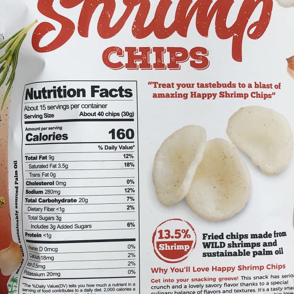 Shrimp Chips with Garlic and Butter 16 oz 2-pack