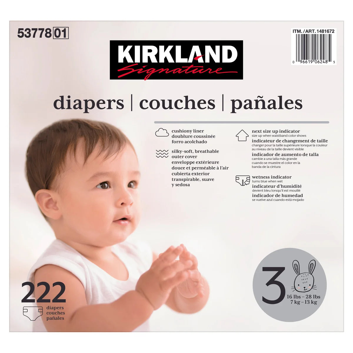 Kirkland Signature Diapers Sizes 3-6