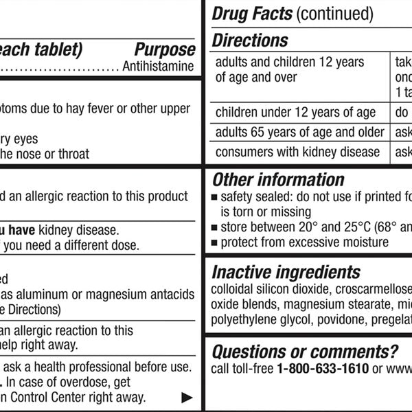 Allegra Allergy Non-Drowsy, 110 Tablets