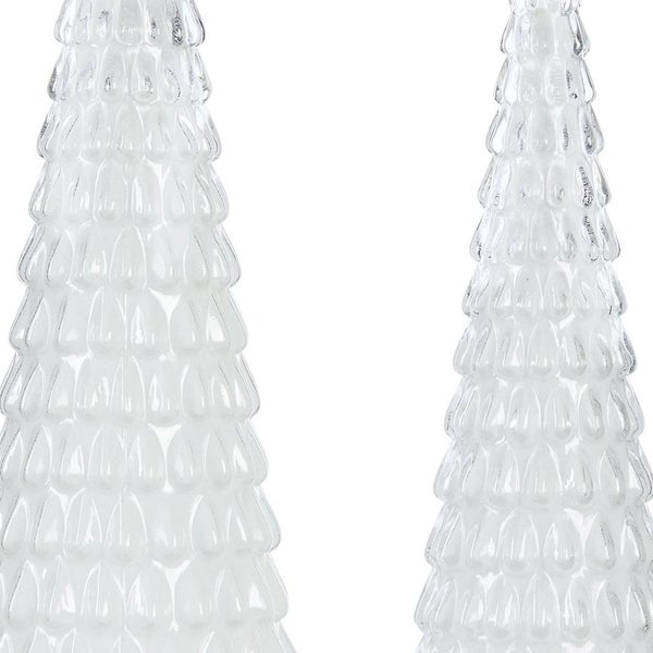LED Glass Holiday Trees, Set of 2
