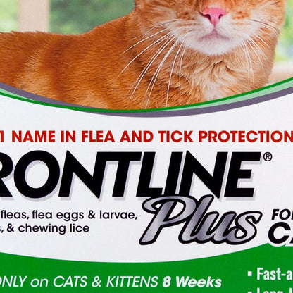 Frontline Plus Flea and Tick Cat Treatment, 7+1 Doses