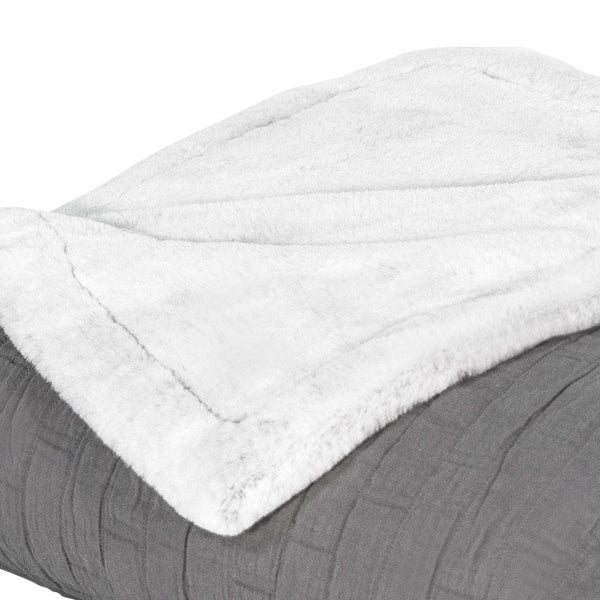 Allied Home Matelassé Faux Fur Throw