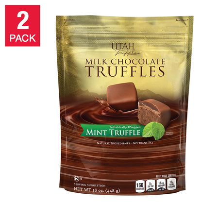 Utah Truffle Milk Chocolate Mint Truffles 16oz 2-pack