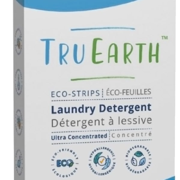 Tru Earth Eco-Strips Laundry Detergent Strips, Fresh Linen, 116 Loads, 116 Strips