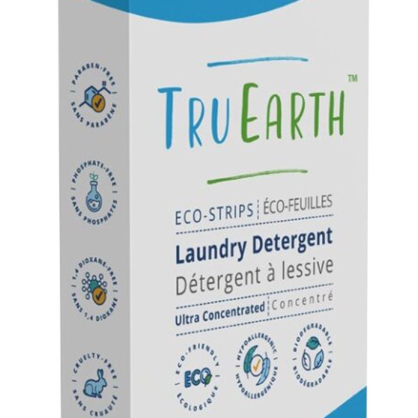 Tru Earth Eco-Strips Laundry Detergent Strips, Fresh Linen, 116 Loads, 116 Strips