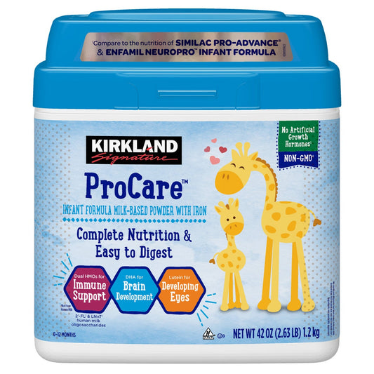 Kirkland Signature ProCare with Dual HMO's, Non-GMO Infant Formula 42 oz, 2-pack