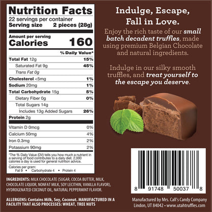 Utah Truffle Milk Chocolate Mint Truffles 16oz 2-pack