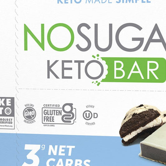 No Sugar Keto Bar (12-count) 2-pack Cookies & Cream