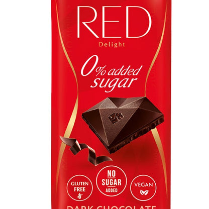 RED Delight Vegan Dark Chocolate Bars 30 - 14 Gr. Snack Size Bars Per Bag, 2-pack