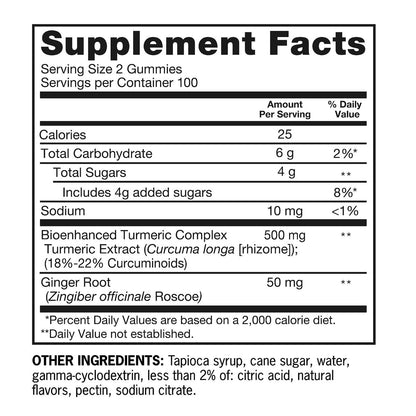 Qunol Turmeric Plus Ginger, 200 Gummies