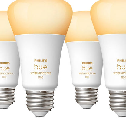 Philips Hue 75W White Ambiance A19 4-pack