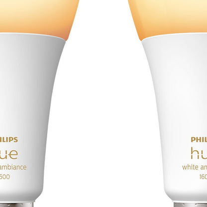 Philips Hue 100W White Ambiance A21 LED Bulbs, 2-pack