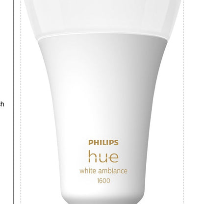 Philips Hue 100W White Ambiance A21 LED Bulbs, 2-pack