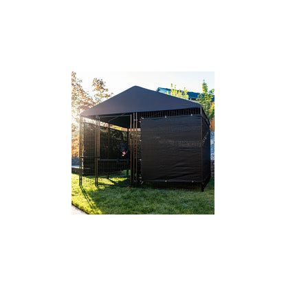 Lucky Dog STAY Series Presidential Dog Kennel 10'x10' with Privacy Screen