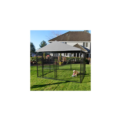 Lucky Dog STAY Series Presidential Dog Kennel 10'x10' with Privacy Screen