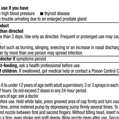 Afrin No Drip Severe Congestion 12 Hour Nasal Pump Mist, 60 mL