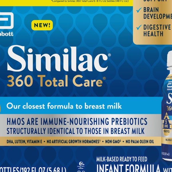 Similac 360 Total Care Ready-to-Feed Infant Formula, 8 fl oz, 24-pack