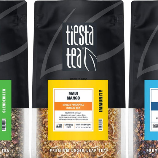 Tiesta Tea Loose Leaf Herbal Tea Variety Pack, 16 oz, 3 Bags