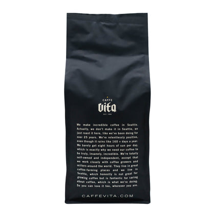 Caffe Vita Coffee Theo Blend Whole Bean, Medium-Dark Roast, 2 lb. bags, 2-pack