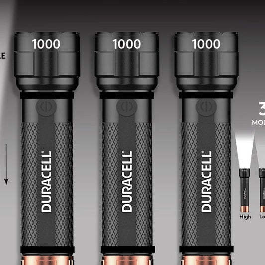 Duracell 1000LM 4AAA LED Flashlight, 3-pack