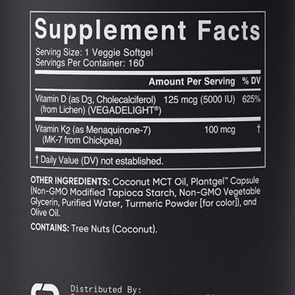 Sports Research D3 + K2, 160 Veggie Softgels