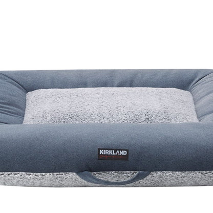 Kirkland Signature Square Plush Tufted Napper Pet Bed, Slate Gray