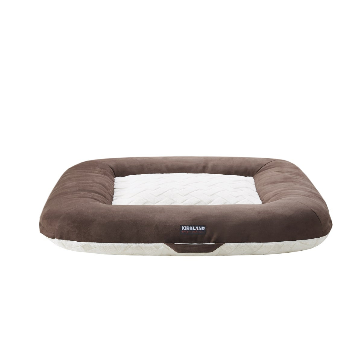 Kirkland Signature Square Plush Tufted Napper Pet Bed, Brown