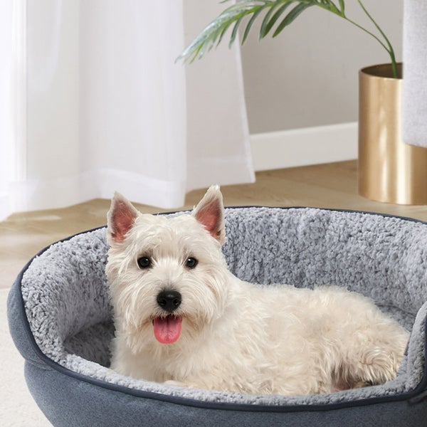 Kirkland Signature Bolster Cuddler Pet Bed, Slate Gray