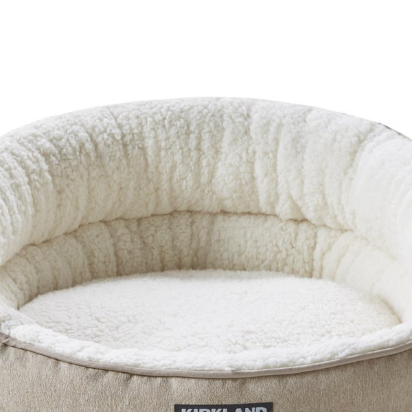 Kirkland Signature Bolster Cuddler Pet Bed, Sand