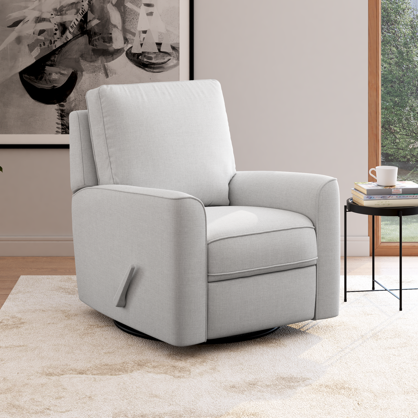 True Innovations Paxley Fabric Swivel Glider Recliner