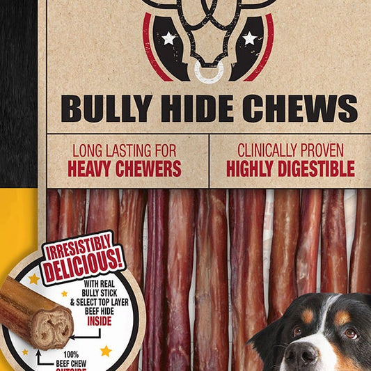 Cadet TORO Bully Hide Chews All-Natural Dog Chews 9-12" 12-count, 2-pack