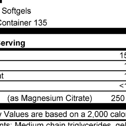 Kirkland Signature Magnesium Citrate 250mg, 270 Softgels