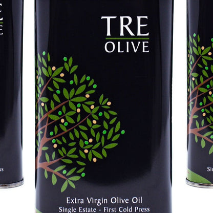 Tre Olive Harvest Variety Gift Box Extra Virgin Olive Oil 3-Pack