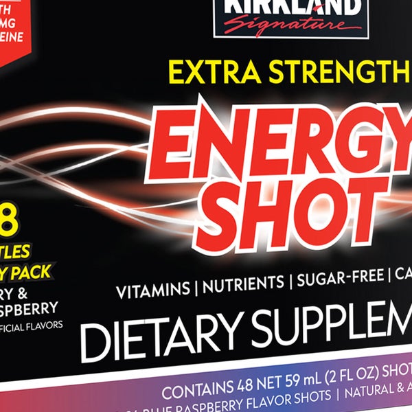 Kirkland Signature Extra Strength Energy Shot, 48 Bottles, 2 Ounces Each