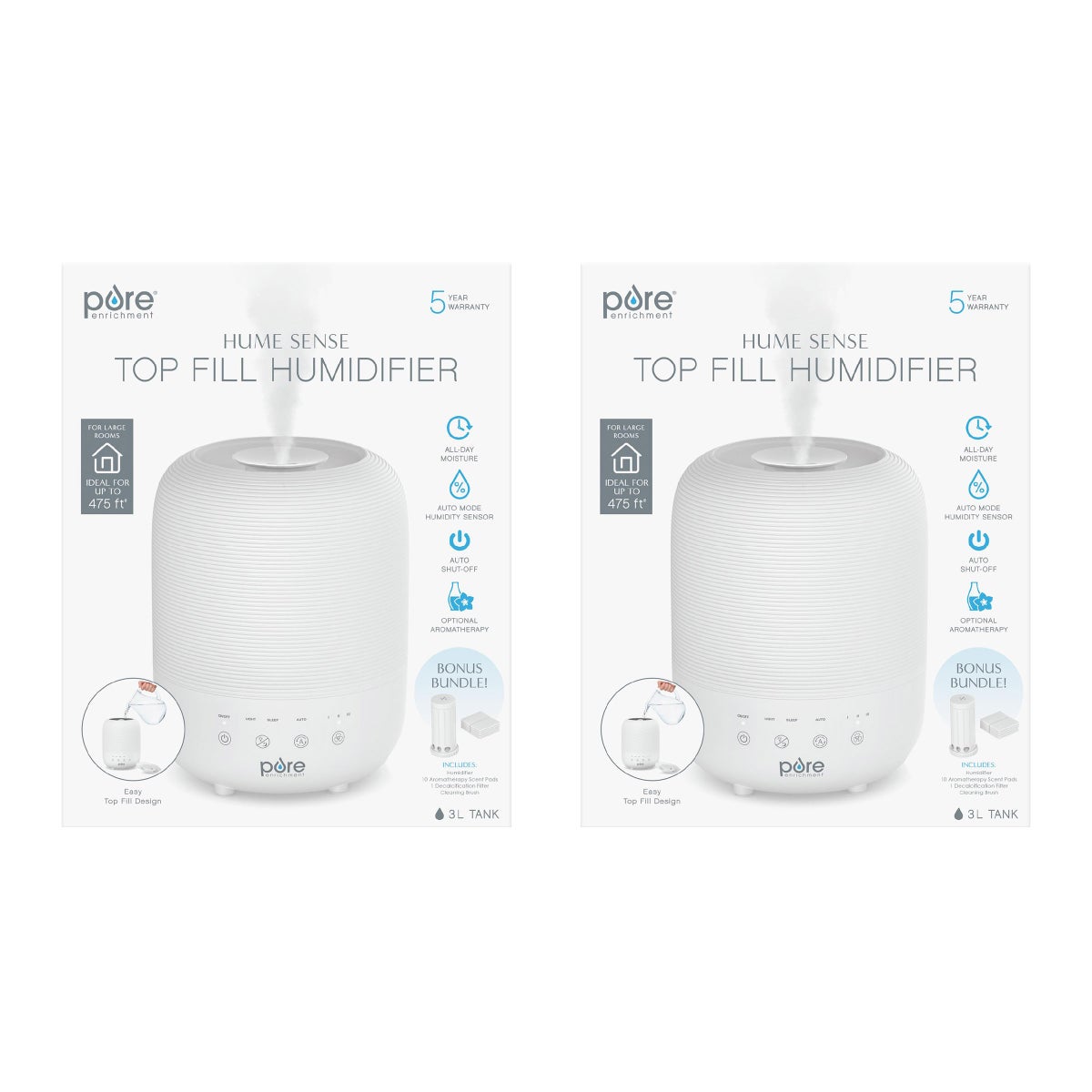 Pure Enrichment Easy-Fill 0.79G Humidifier Bonus Bundle, 2-pack