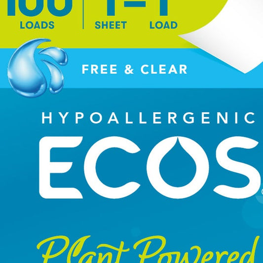 ECOS Laundry Detergent Sheets Free & Clear, 200 Loads, 200 Sheets