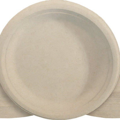 Eco Raj 9-inch Compostable Bagasse Plate, 500-count