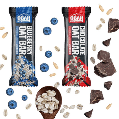 OBAR Blueberry Oat and Chocolate Oat Bars 2-Pack, 24 Total Bars (2.5 oz. each)