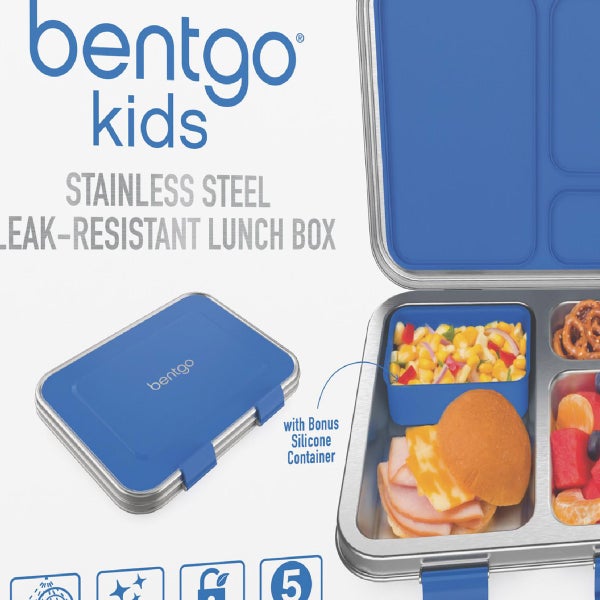 Bentgo Kids Stainless Steel Lunch Box, 2-pack