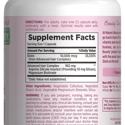 Nature's Bounty Optimal Solutions Hair Growth, 90 Capsules